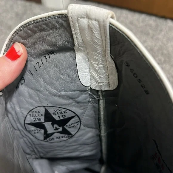 Los Altos Women’s Cowboy Boots Genuine Ostrich 3X Toe White Boots - Picture 6 of 10